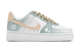 Nike: Зелёные кроссовки  Air Force 1