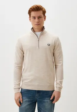 Fred Perry: Бежевый свитер 