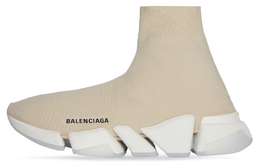 Balenciaga: Бежевые кроссовки  Speed.2