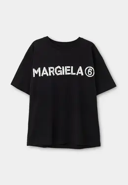 MM6 Maison Margiela: Чёрная футболка 