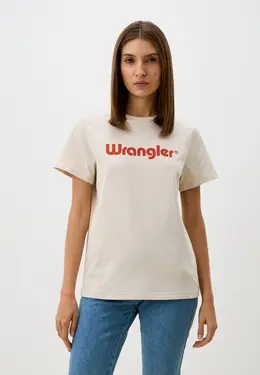 Wrangler: Бежевая футболка 