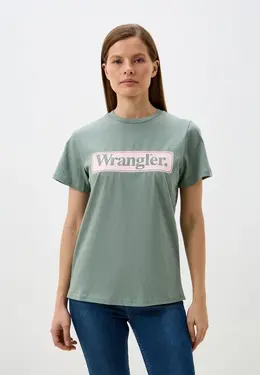 Wrangler: Зелёная футболка 