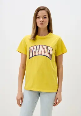 Wrangler: Жёлтая футболка 