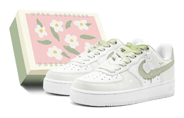 Nike: Зелёные кроссовки  Air Force 1