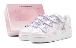 Nike: Розовые кроссовки  Air Force 1