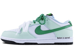 Nike: Зелёные кроссовки  Dunk