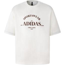 Adidas: Белая футболка 