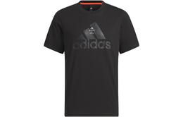 Adidas: Чёрная футболка 