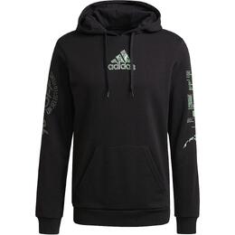 Adidas: Чёрная толстовка 