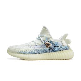 Adidas: Голубые кроссовки  Yeezy Boost 350 v2