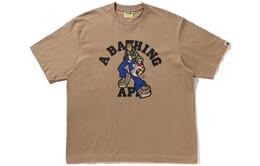 A BATHING APE: Коричневая футболка 