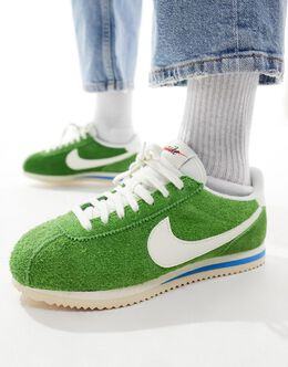 Nike: Зелёные кроссовки  Cortez