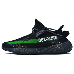 Adidas: Чёрные кроссовки  Yeezy Boost 350 v2