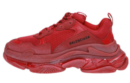 Balenciaga: Красные кроссовки  Triple S