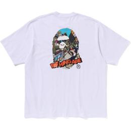 A BATHING APE: Оранжевая футболка 