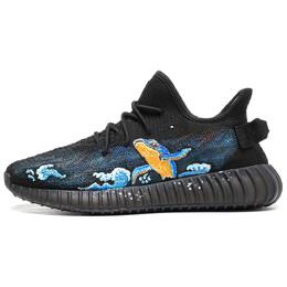 Adidas: Чёрные кроссовки  Yeezy Boost 350 v2