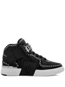 Philipp Plein: Чёрные кроссовки  Gothic Plein