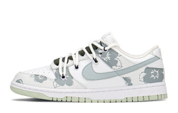Nike: Зелёные кроссовки  Dunk