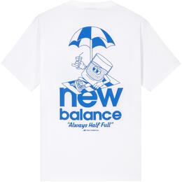 New Balance: Белая футболка 