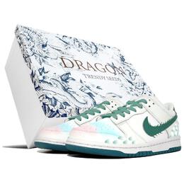 Nike: Зелёные кроссовки  Dunk
