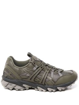 ASICS: Зелёные кроссовки  Gel
