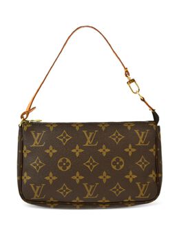 Louis Vuitton Pre-Owned: Коричневый клатч 