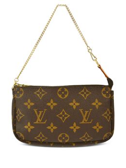 Louis Vuitton Pre-Owned: Коричневый клатч 