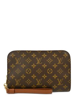 Louis Vuitton Pre-Owned: Коричневый клатч 