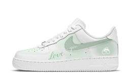 Nike: Зелёные кроссовки  Air Force 1