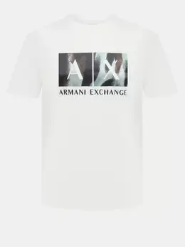 Armani Exchange: Белая футболка 