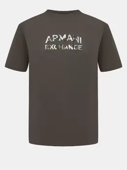 Armani Exchange: Футболка цвета хаки 