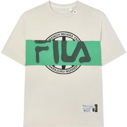 Fila: Бежевая футболка 