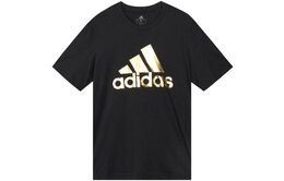 Adidas: Чёрная футболка 