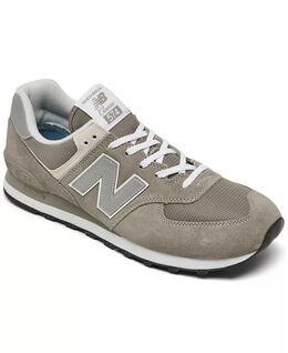 New Balance: Серые кроссовки  574