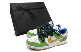Nike: Зелёные кроссовки  Dunk