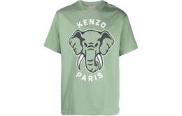 Kenzo: Зелёная футболка 