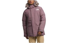 The North Face: Фиолетовый пуховик 