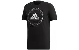 Adidas: Чёрная футболка 