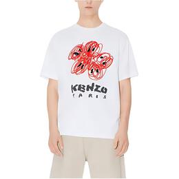 Kenzo: Белая футболка 