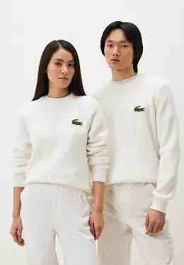 Lacoste: Белый свитер 