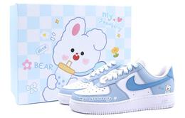 Nike: Голубые кроссовки  Air Force 1