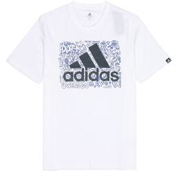 Adidas: Белая футболка 