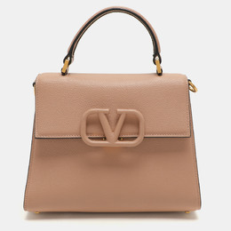 Valentino: Бежевая сумка  Vsling