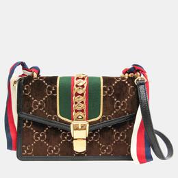 Gucci: Коричневая сумка  Sylvie