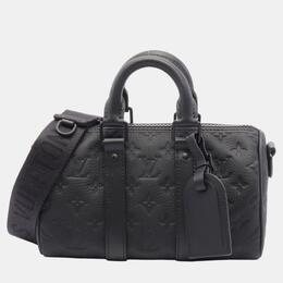 Louis Vuitton: Чёрная сумка  Keepall