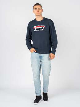 Tommy Hilfiger: Синий свитер  Tommy Jeans