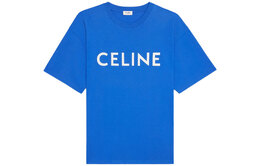 CELINE: Синяя футболка 