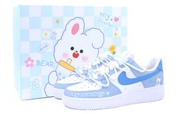 Nike: Голубые кроссовки  Air Force 1