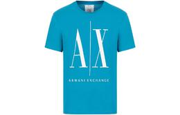 Armani Exchange: Голубая футболка 