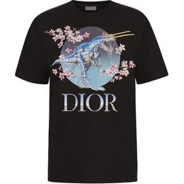 Dior: Чёрная футболка 